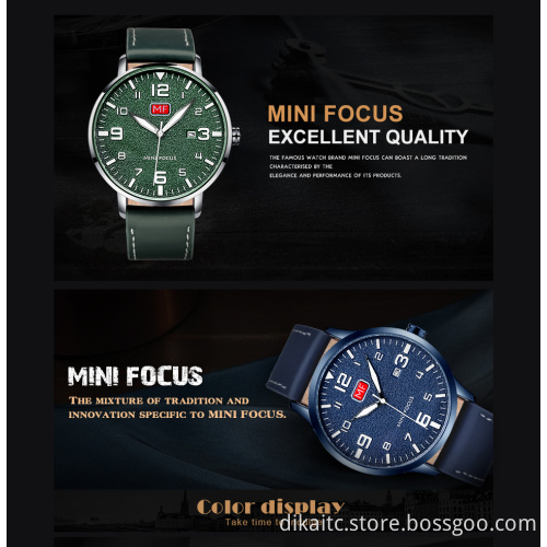 MINIFOCUS Fashion Chronograph Sport Mens Watches Top Brand Luxury Quartz Watch Reloj Hombre 2019 Male Clock relogio Masculino